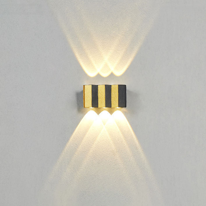 Modern Light Luxury Golden Aluminium Outdoor Waterproof Terrace LED Wall Light Lamp