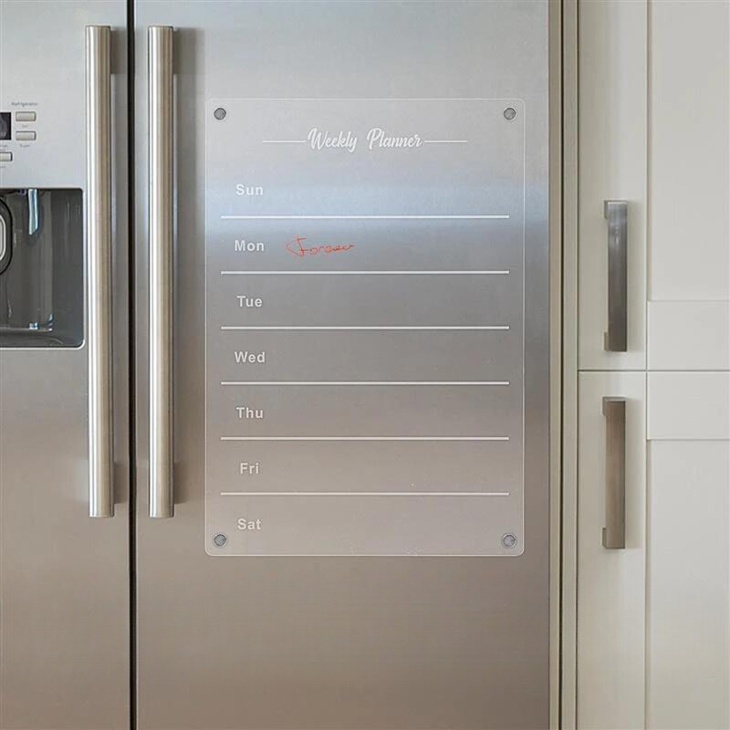 Weekly Planner Magnetic Fridge Organizer | Vibrant Markers, Easy Wipe Clean & Ideal for Home Kitchen Management