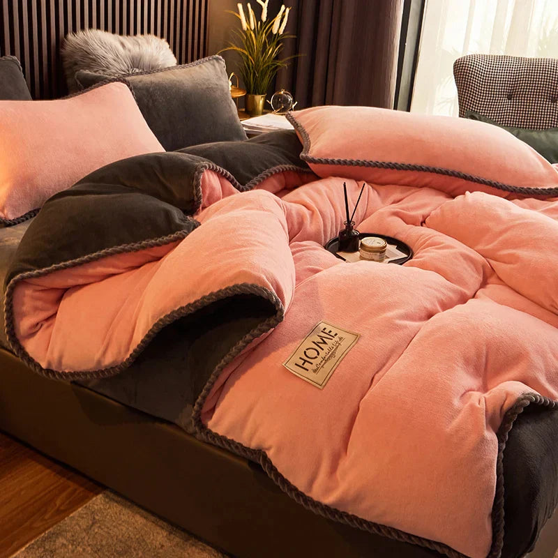 Luxury Velvet Fleece Duvet Cover Set - PlushHaven