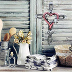Natural Horseshoe Cross with Heart