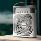 Spray cooling fan with watering can