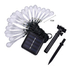 Solar Water Droplet String Lights