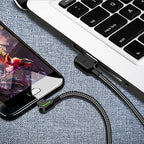L-Shaped Nylon Knitting Data Cable Suitable for iPhone