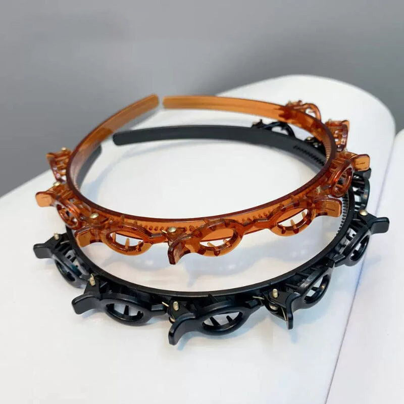 Headband with fringe clip