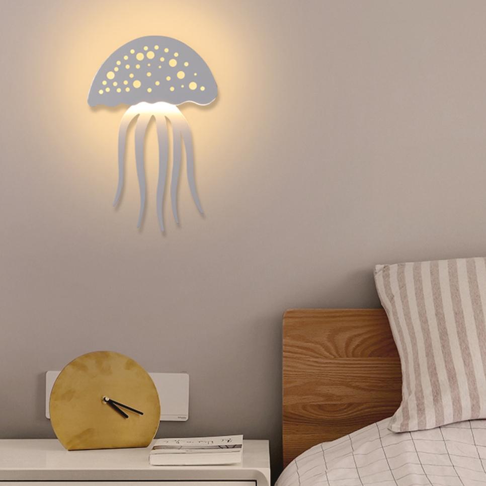 Modern creative 1-Light LED Jellyfish Wall Light