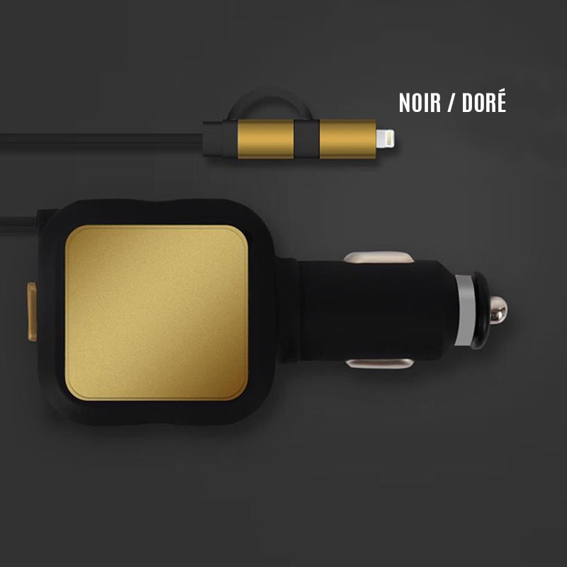 Ciaovie Car Charger Multi with Retractable Charging Cable