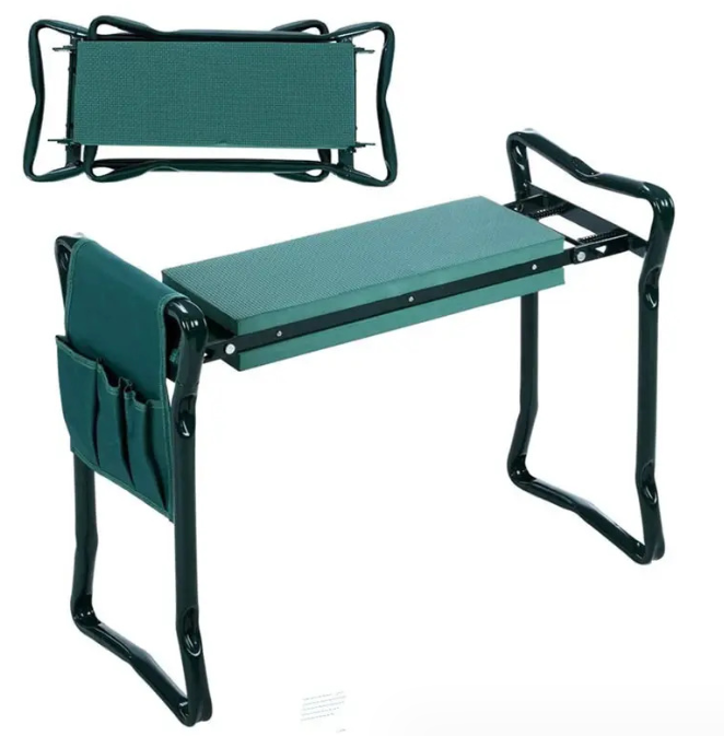 Garden Stool with Bag – Collapsible Seat and Workspace for Gardening