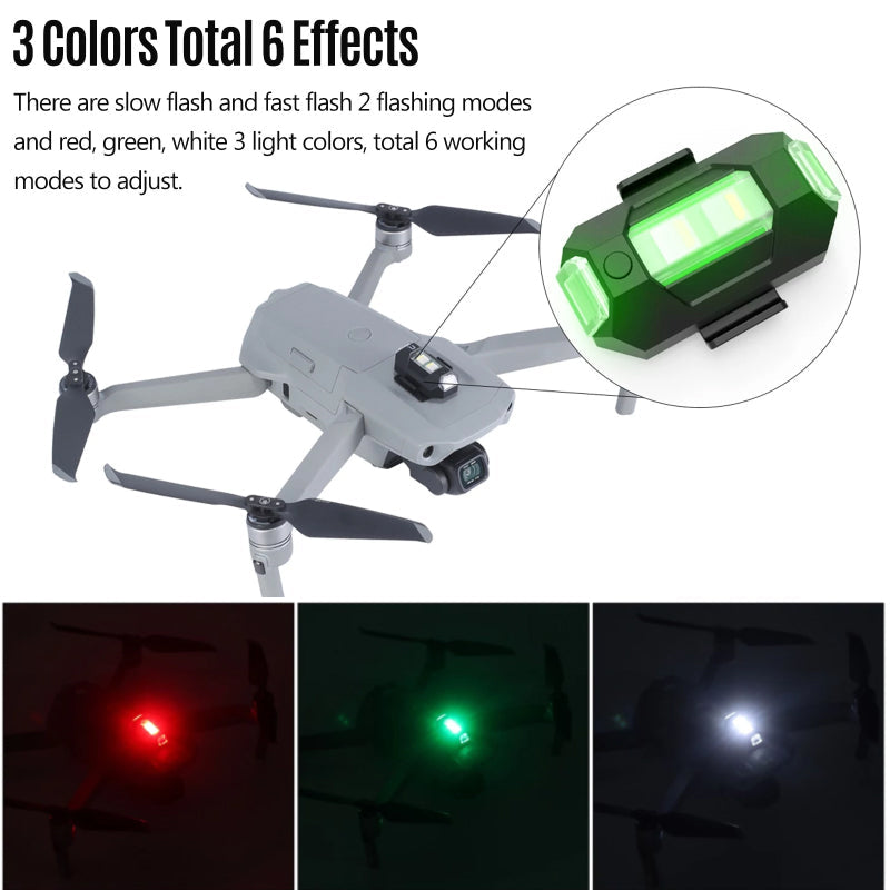 4 Colors LED Airplane Strobe Lights & USB Charging