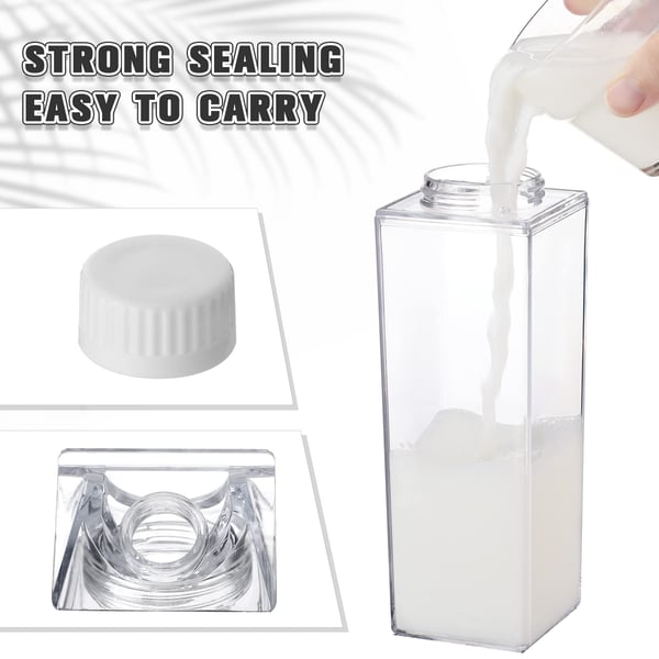 Transparent milk carton