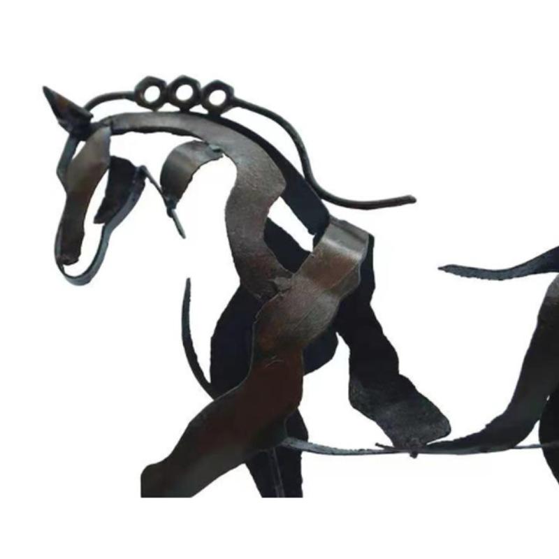 Handcrafted Metal Horse Sculpture "Adonis"