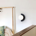 Glass Globe Wall Light with Colourful Base