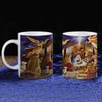 Vintage Christmas Nativity Scene Mug