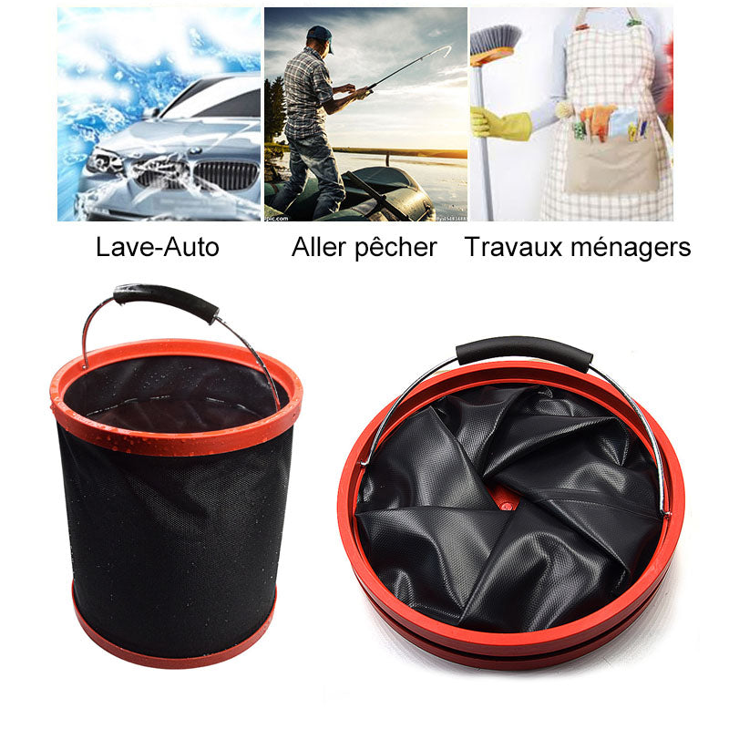 Foldable portable bucket for outdoor fishing