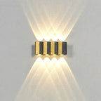 Modern Light Luxury Golden Aluminium Outdoor Waterproof Terrace LED Wall Light Lamp