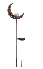 Solar Garden Light made of Metal – Waterproof LED Design in Moon, Flame, Sun or Star Shape