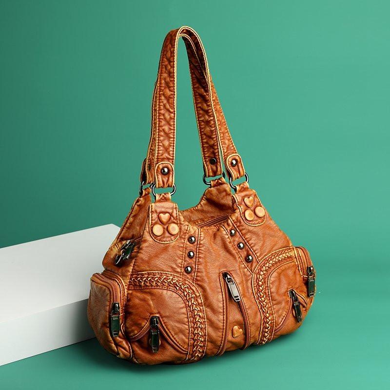 Handbag made of soft leather