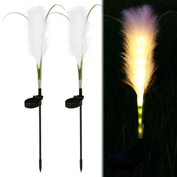 Decorative Rattan Garden Lighting – Solar Lamp in Grass Design for Outdoor Use
