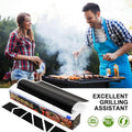Non-stick BBQ grill mats with cutting box