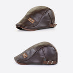 New trendy leather beret