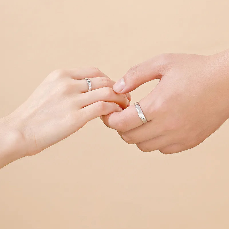 Love at first kiss couple rings