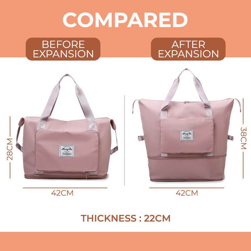 Dry and wet divider double-layer travel bag