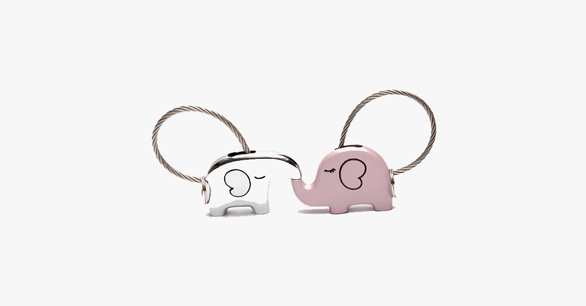 Elephant Love Keychain Set