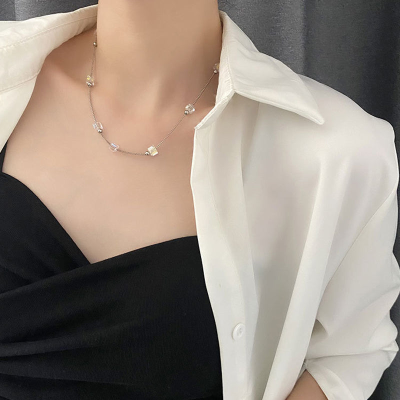 Niche Design Crystal Bead Necklace
