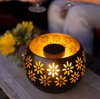 Flower Pattern Candle Lamp – Decorative LED Table Lamp for Stylish Lighting