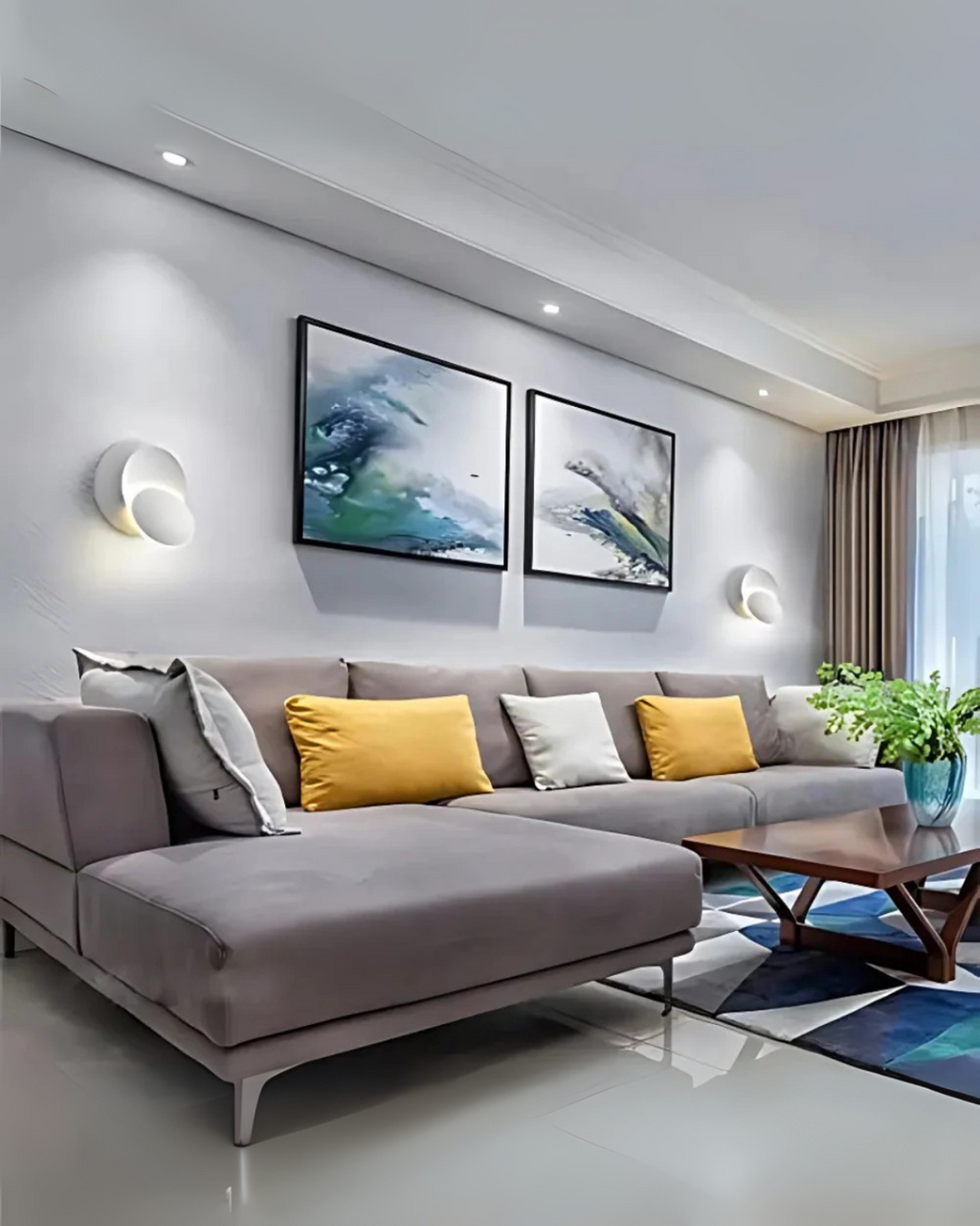 Modern Wall Lamp with Halo Light Circle Ambient Lighting
