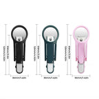 Portable nail cutter with magnifying glass