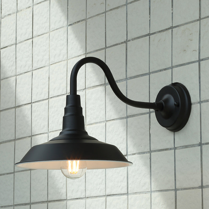 Noctura Classic Wall Lamp | Vintage Design | Iron Frame with Round Glass Shade | 1-Light Dining Room Lighting