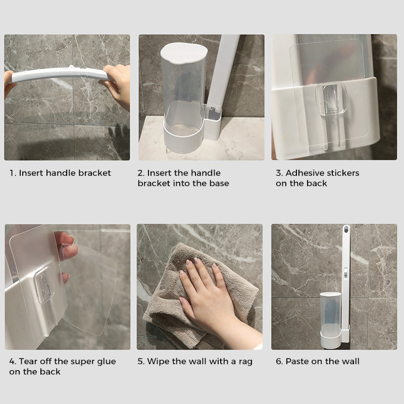 Toilet Wand Kit, Disposable Toilet Cleaning System with 18 Refill Heads