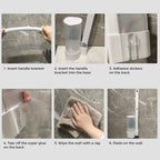 Toilet Wand Kit, Disposable Toilet Cleaning System with 18 Refill Heads