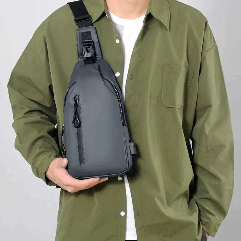 UrbanShield Waterproof Crossbody Bag with Anti-Theft Design