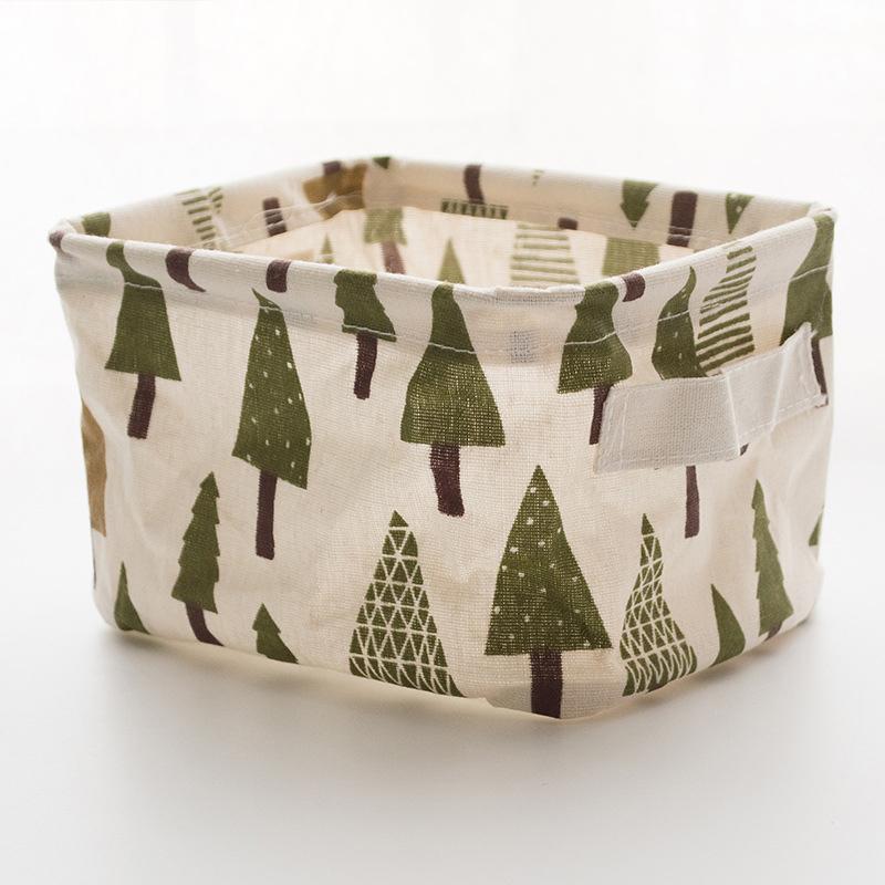 Foldable Cotton Fabric Storage Basket