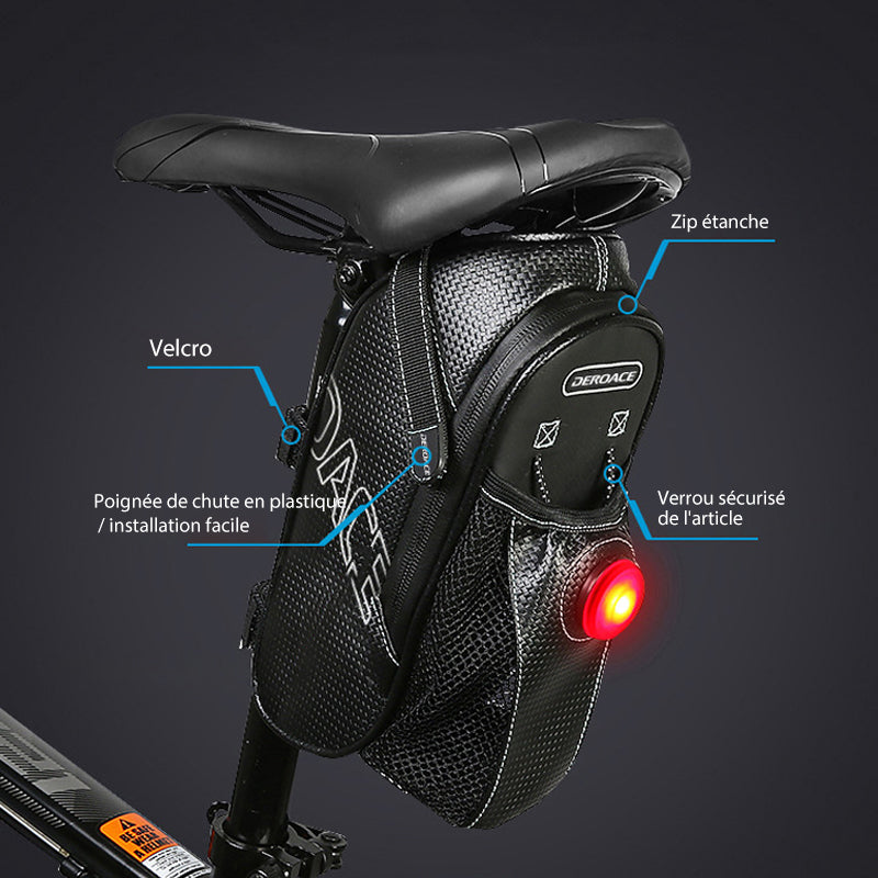 Waterproof bike bag under the saddle