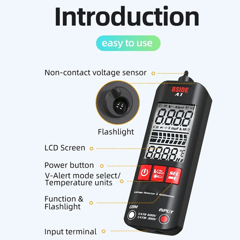 A1 Fully Automatic Anti-Burner Intelligent Digital Multimeter