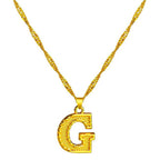 18K gold-plated initial letter necklace