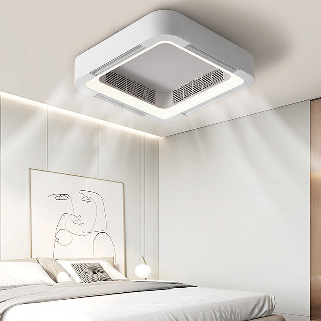 Modern Blade-less Ceiling Fan with LED Lighting and Chandelier