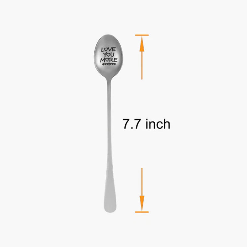 Love You More' Engraved Spoon