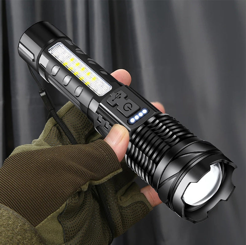 Long-distance white laser ultra-bright flashlight