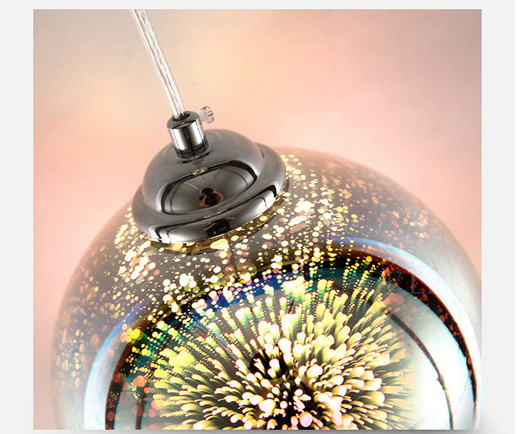 Fireworks Sphere – Silver – Includes 12W LED Warm Light - Dia 25cm