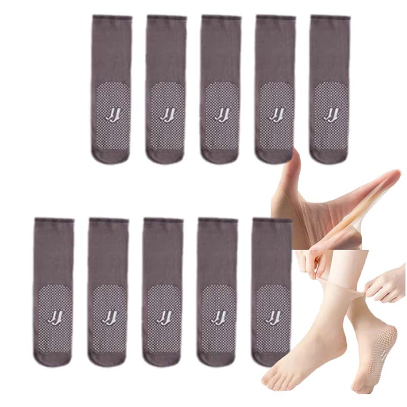 Invisible, non-slip crystal silk socks for spring and summer