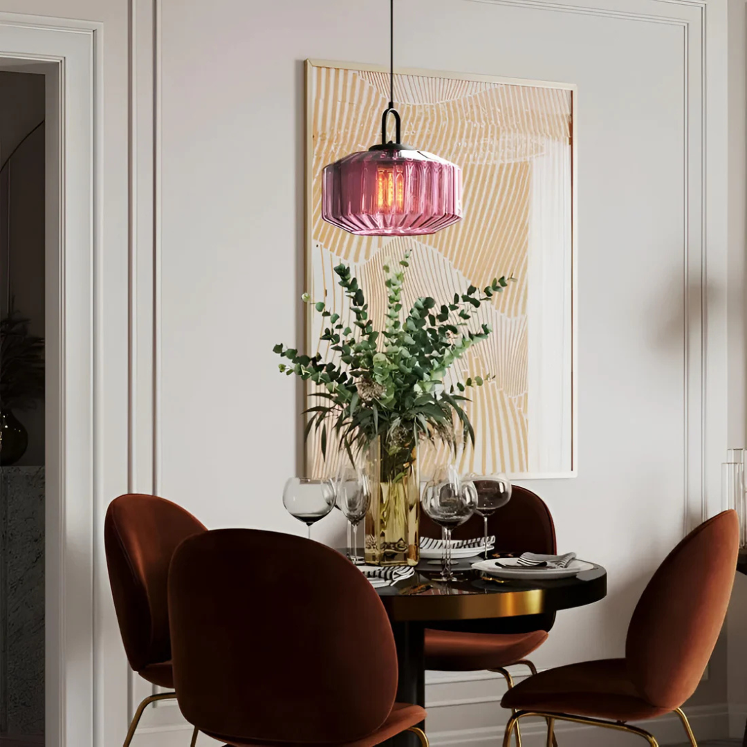 Retro Colored Glass Pendant Lamp