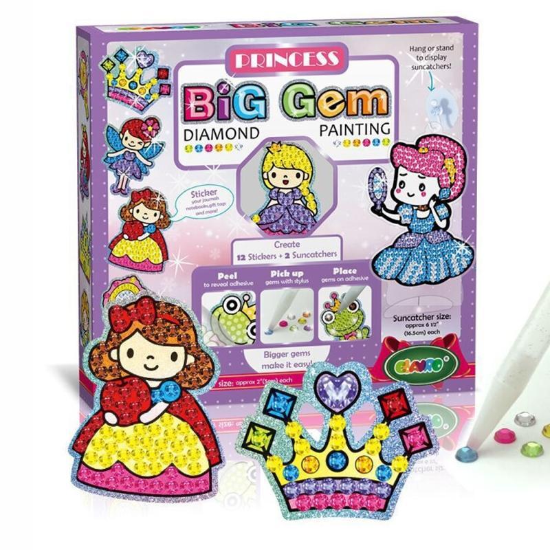 Large Gem Diamond Painting Stickers for Kids