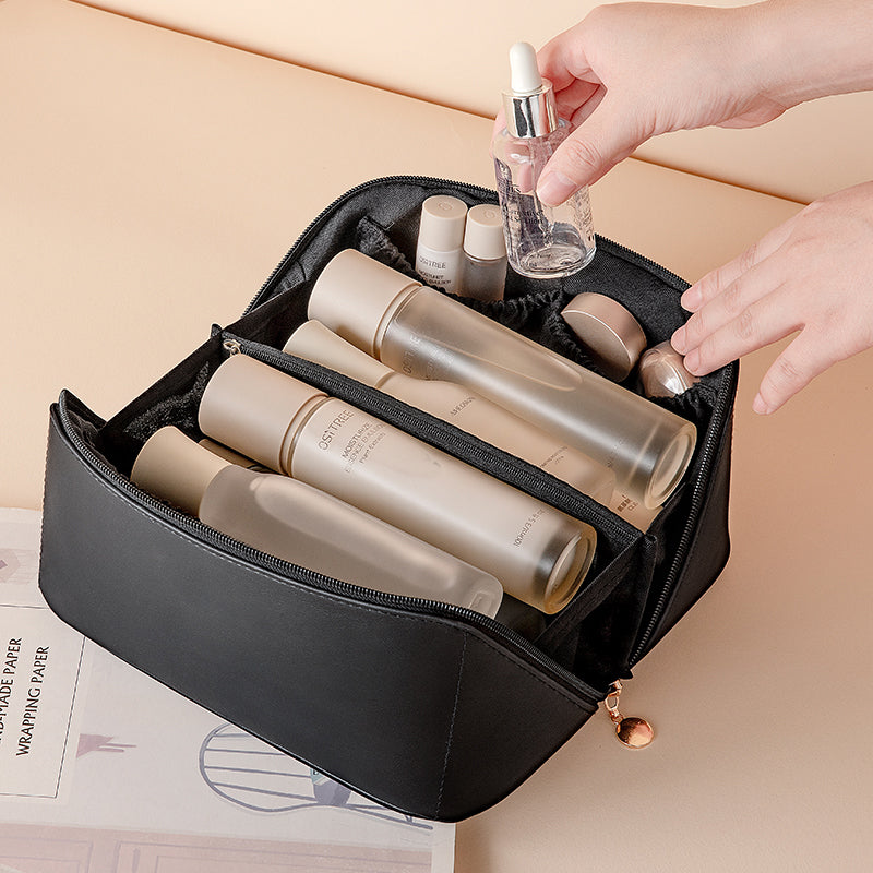 Water-Resistant Travel Cosmetic Bag with Large Capacity