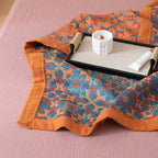Orange & Blue Pattern Six-Layer Cotton Quilt - TerraLoom