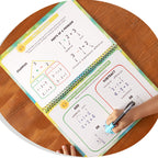 Reusable ribbed handwriting workbooks