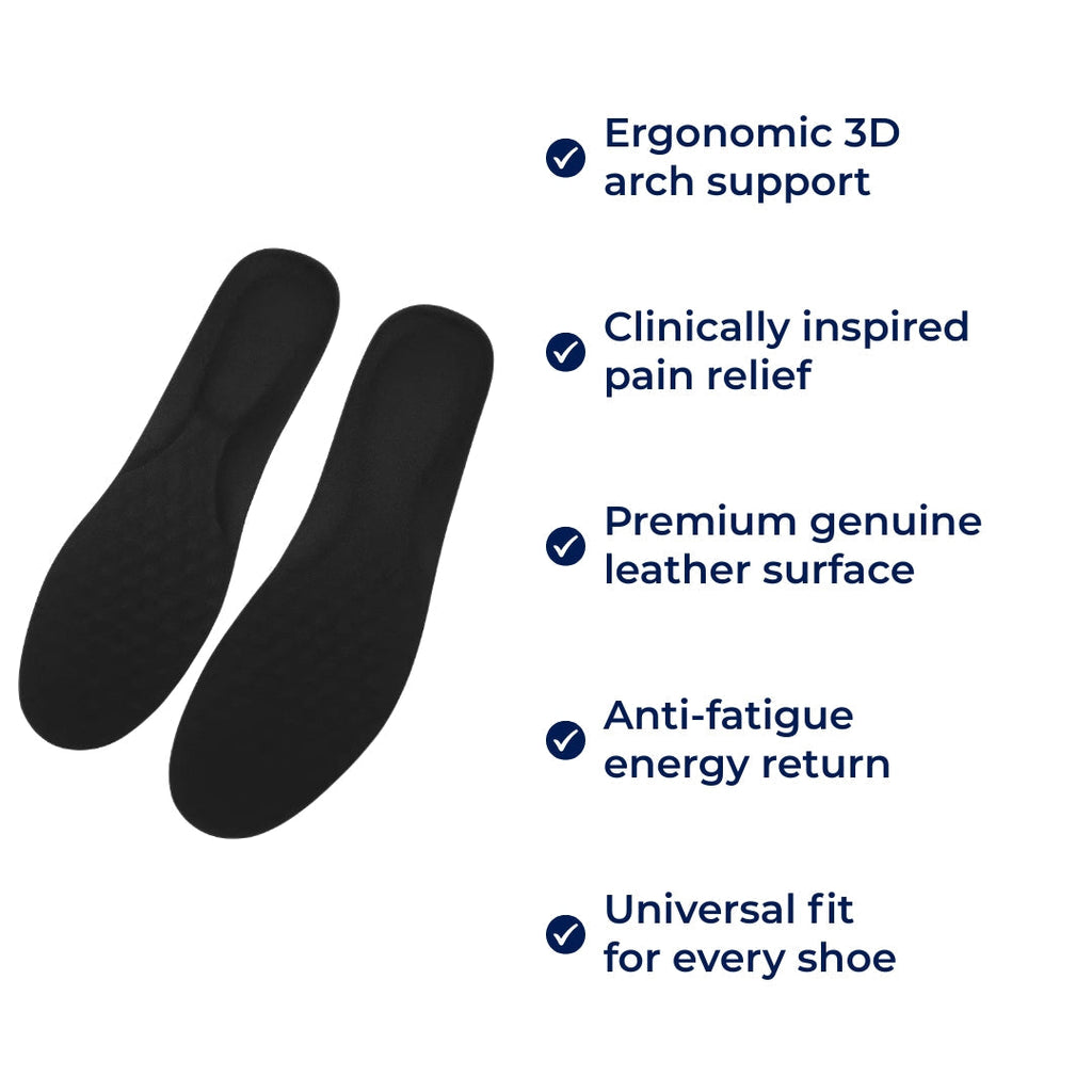 Pain Relief – Leather Breathable – Comfort & Alignment for All-Day Standing & Walking