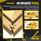 Router Bit 45-Degree Glue Joint Lock Miter
